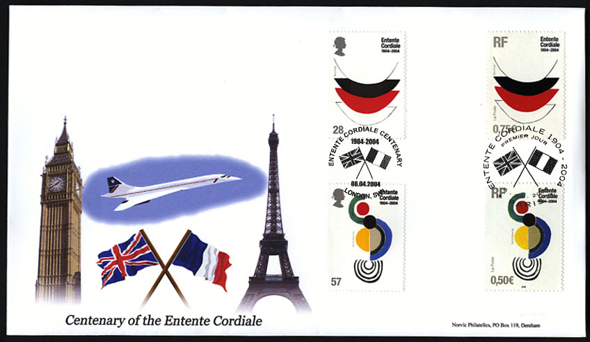 Mock-up of Norvic Anglo-French FDC