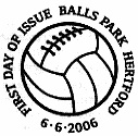 official Ball's Park postmark for World Cup Winners stamps 6 June 2006.