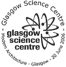 postmark showing logo of Glasgow Science Centre.