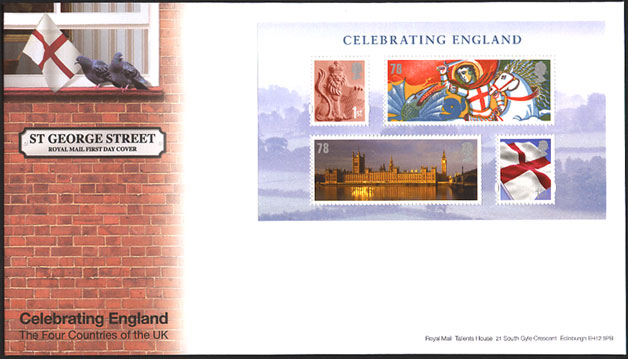 Royal Mail fdc for Celebrating England MS
