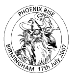 postmark illustrated with a wizard .