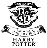postmark showing badge of Hogwarts School for Harry Potter stamps.