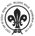 official postmark showing Scout Badge.