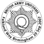Postmark showing Military badge.