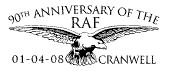 Postmark showing RAF wings (eagle). 