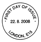 Official London E15 non-pictorial first day of issue postmark.