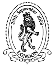 postmark illustrated with a lion rampant.