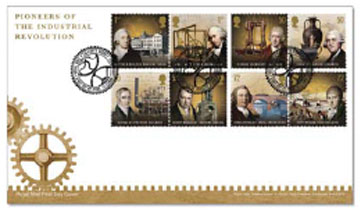 Pioneers of the Industrial Revolution Royal Mail first day cover.