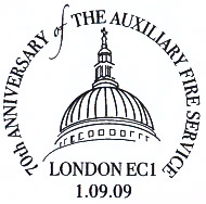 postmark showing St Paul's Cathedral, London