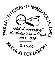 postmark showing pipe and magnifying glass.