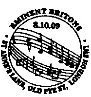 postmark showing musical score.