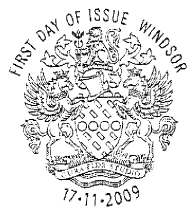Official Windsor first day postmark for recorded signed for definitives.