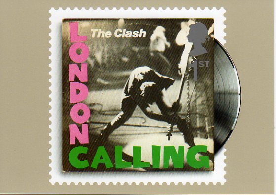 London Calling The Clash stamp card.
