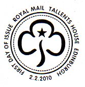 Official first day postmark showing Guide trefoil.