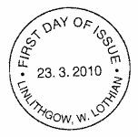 Non-pictorial Linlithgow first day of issue postmark.