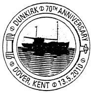 postmark illustrated with Dunkirk evacuation ship.