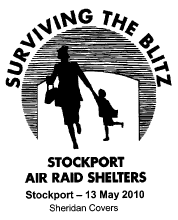 Postmark showing logo Stockport Shelters.