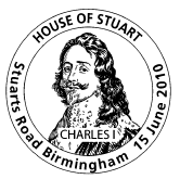 postmark showing King Charles I.