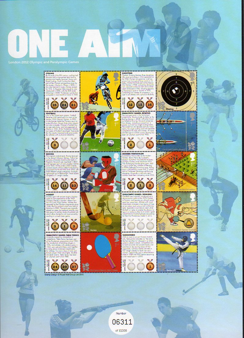 2010 Olympic/Paralympic Commemorative Sheet.