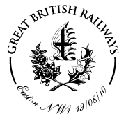 postmark showing arms of London Midland Scottish railways.