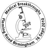 Birmingham postmark showing microscope.