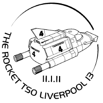 Postmark showing space craft.