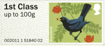 Pictorial Faststamps - birds 2 - blackbird.