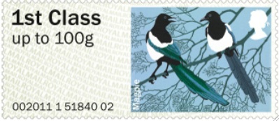 Pictorial Faststamps - birds 2 - magpie.