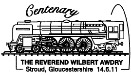 postmark showing railway engine.