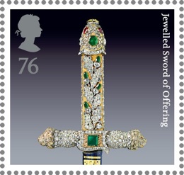 Crown Jewesl stamp - Jewelled Sword of offering.