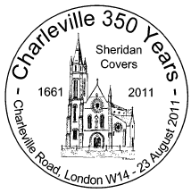 Postmark showing Charleville Church.