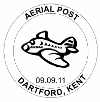 Postmark showing airliner.