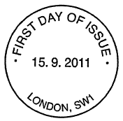 Non-pictorial London SW1 first day of issue postmark.