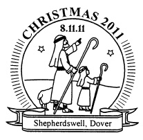 Postmark illustrated wtih Shepherds & stars..