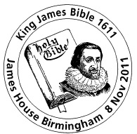 Postmark showing King James.