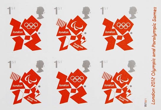 Olympic/Paralympic stamp booklet showing cylinder numbers.