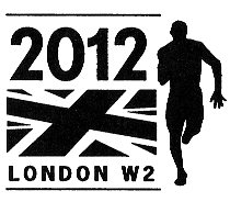 Postmark showing athlete and union flag.