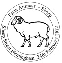 postmark showing sheep.