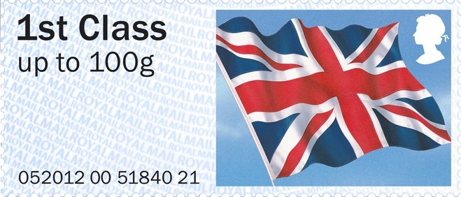 Post and Go Faststamp depicting Untion Flag.