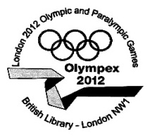 Postmark showing Olympex 2012 logo.