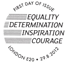 Official London first day postmark with Paralympic slogans.