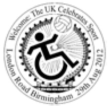 Postmark showing wheelchair basketball icon.
