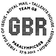 Postmark showing  official designation GBR.