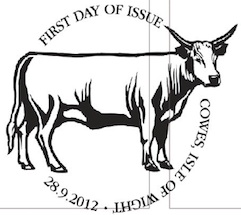 Official Cowes Isle of Wight postmark for Cattle Faststamps.