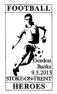 Postmark showing footballer.