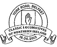 Postmark showing Red Hand of Ulster.