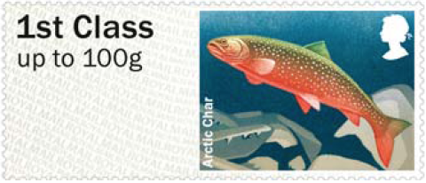 Faststamp showing Arctic Char.