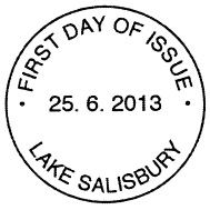 First day of issue postmark, Lake, Salisbury.