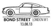 Postmark showing Aston Martin.