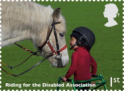 Horse Riding for the disabled stanp.